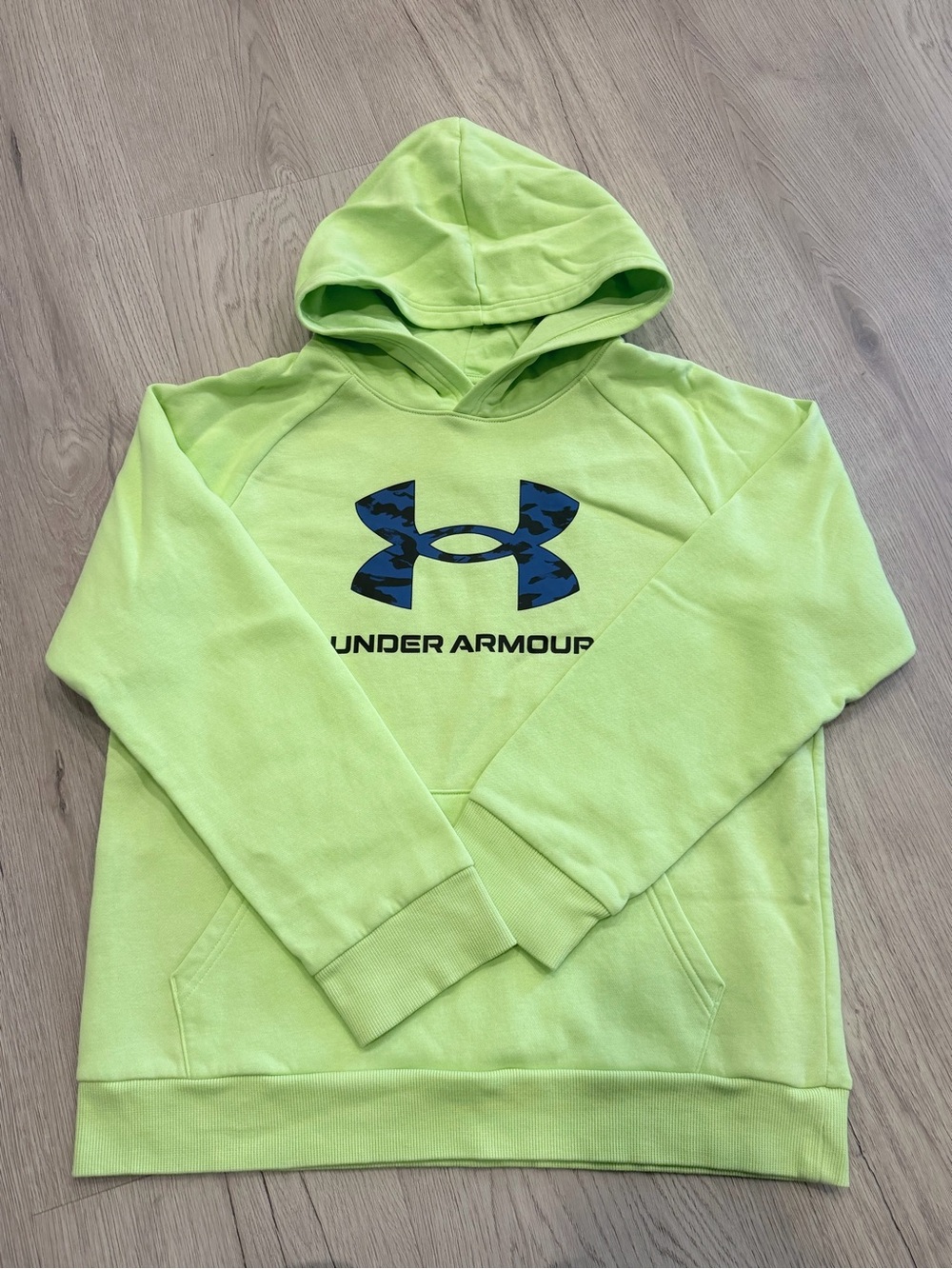 NWOT Under Armour Youth Boys Hoodie Sweatshirt - Lime Green/Blue (YL)